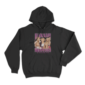 Hannah Montana Both Worlds Unisex Hoodie Black