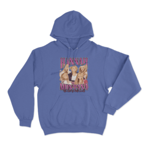 Hannah Montana Both Worlds Unisex Hoodie Blue