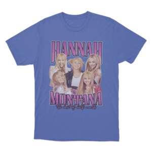 Hannah Montana Both Worlds Unisex T Shirt Blue