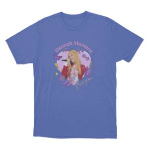 Hannah Montana Heart Pop Unisex T Shirt Blue